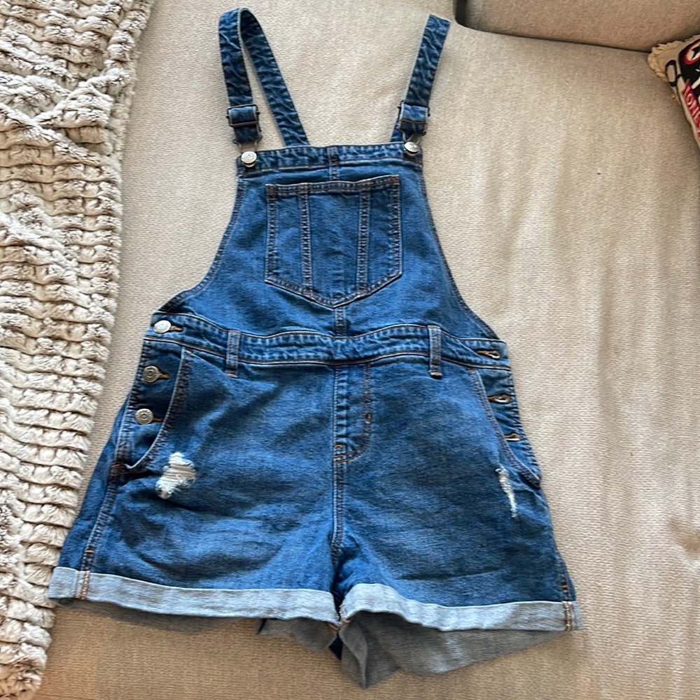 Old Navy denim shortalls size small